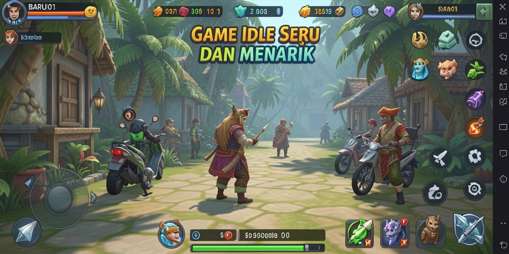 Tampilan gameplay seru dari BARU01 yang menarik dan penuh warna.