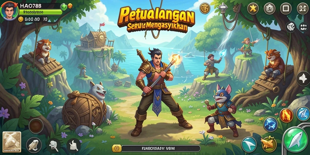 Gameplay seru HAO788 menjelajahi dunia petualangan.