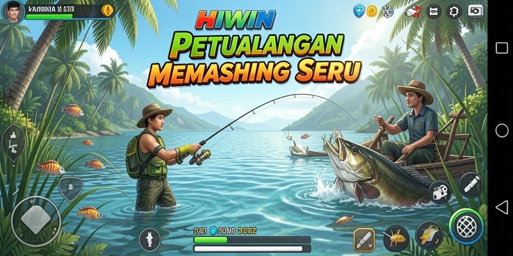 Tampilan gameplay HIWIN yang menarik dan penuh aksi memancing.