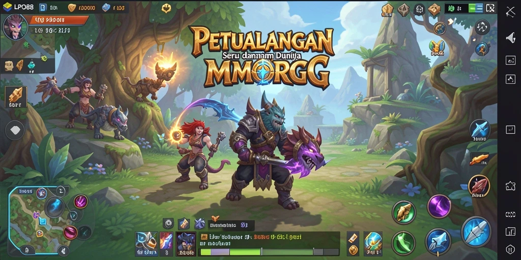 Screenshot gameplay LPO88 menampilkan aksi pertarungan yang seru di dunia MMORPG.