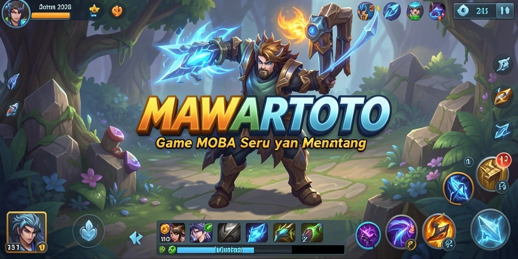 Tampilan aksi menarik dalam gameplay MOBA MAWARTOTO.