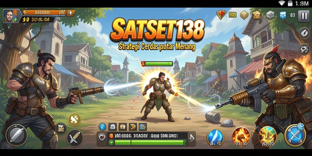 Screenshot gameplay dari SATSET138 menunjukkan aksi strategi yang intens.