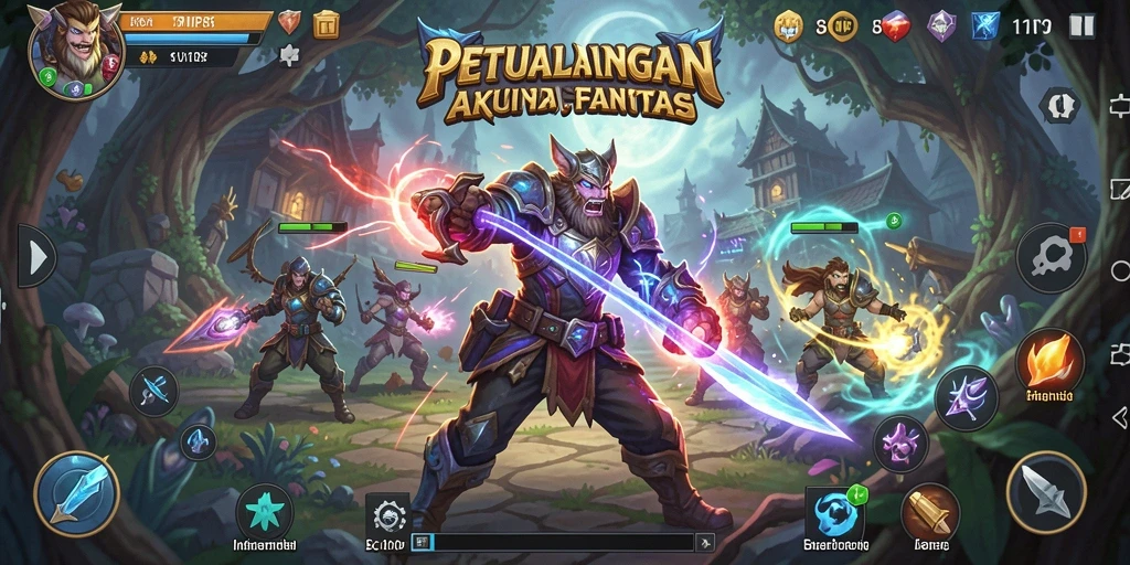 Tampilan gameplay seru dari SVIP8 di dunia fantasi.