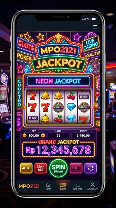 Tampilan antarmuka pengguna mpo2121 yang modern dan sederhana.
